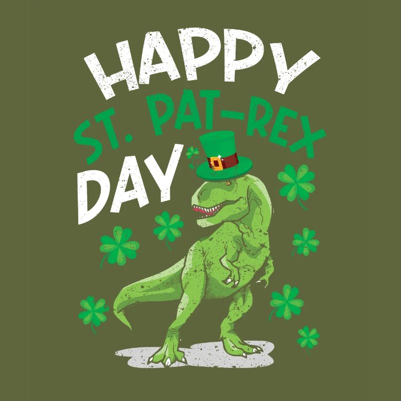 Happy St.Pat-Rex Day Saint Patrick Dinosaur