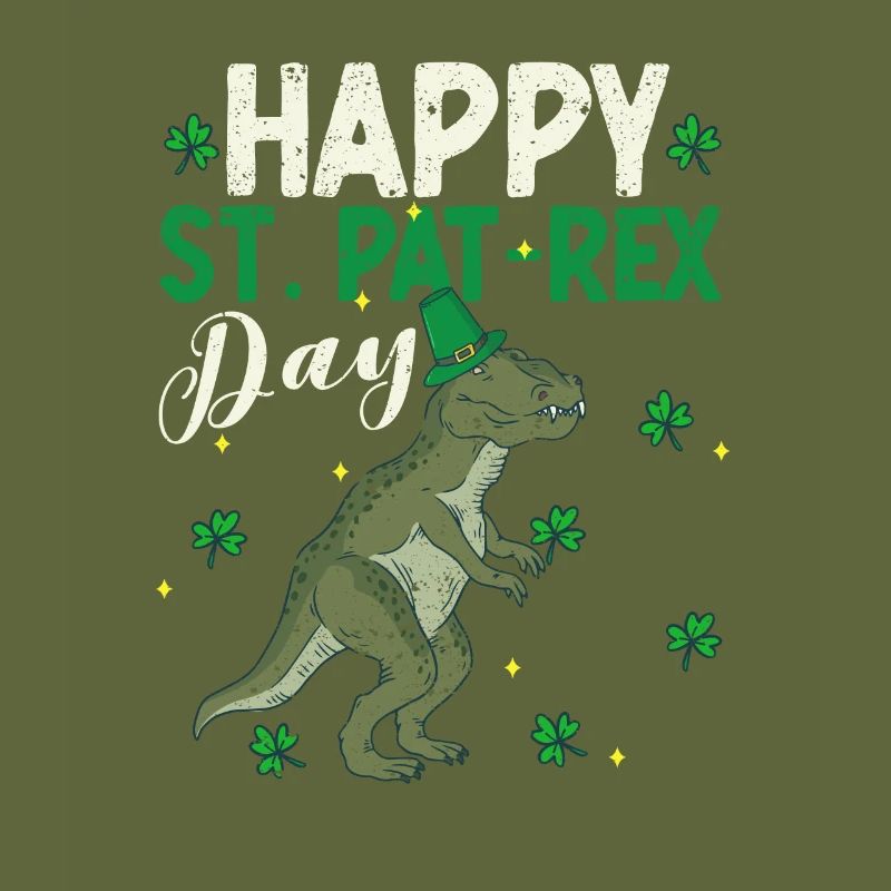Glücklich St.Pat-Rex Tag Saint Patrick Dinosaurier