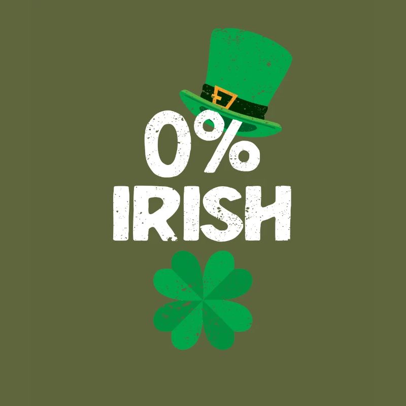 0% Irisches Kleeblatt Lustiger St. Patricks Day