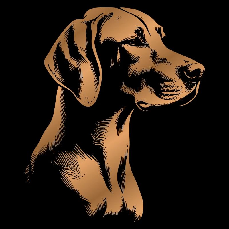 Magyar Vizsla drawing head bronze