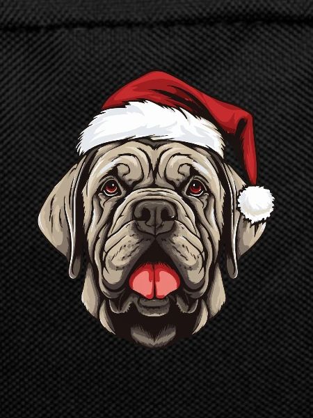 Mastiff Dog Portrait Christmas