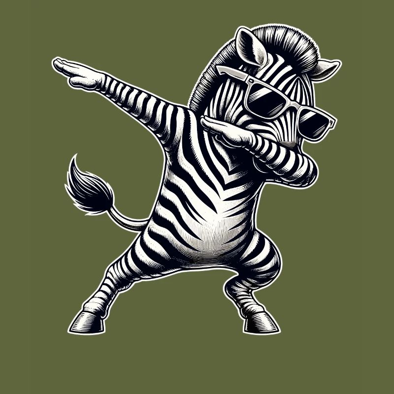 Cool Zebra Dabbing Dance Move Zebra