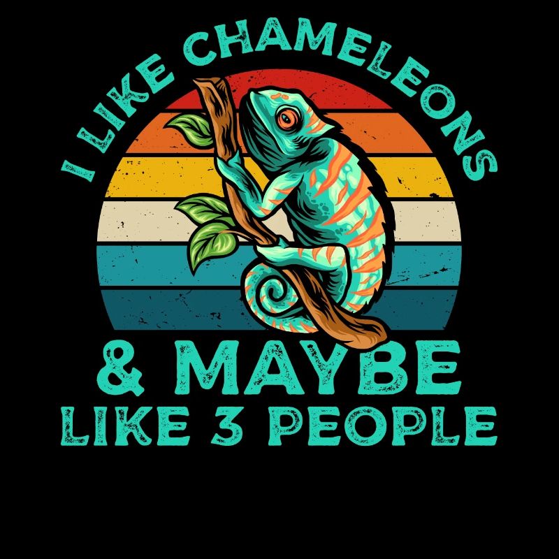 I Like Chameleons Retro T-Shirt