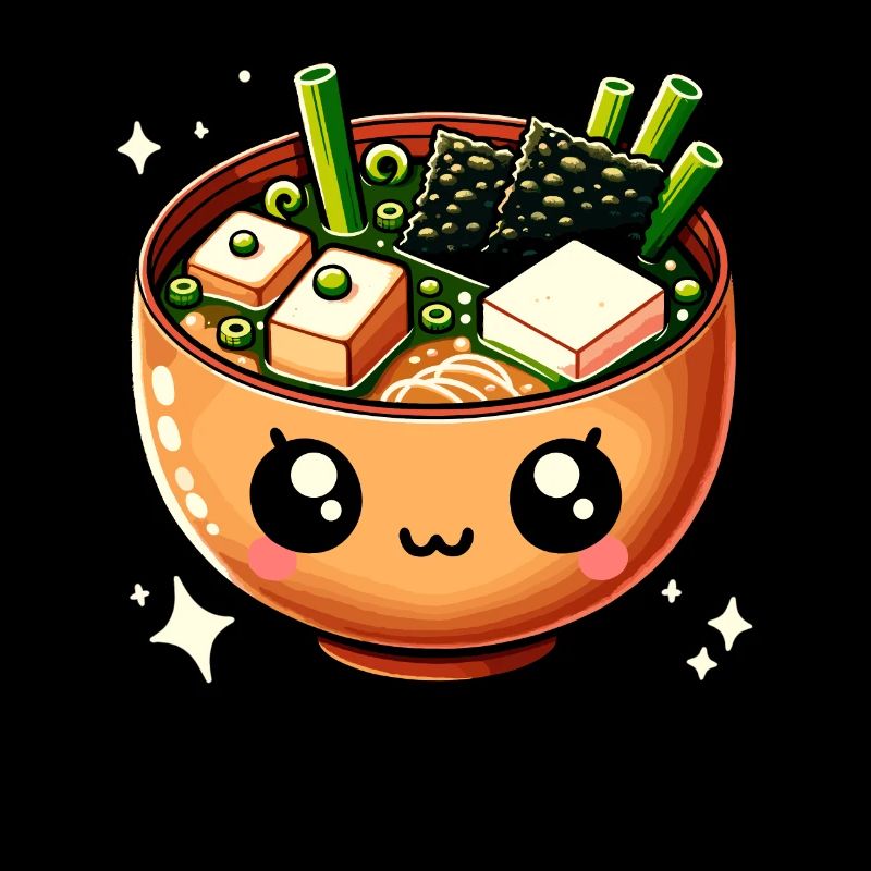 Miso-Suppe Kawaii Japanisches Essen