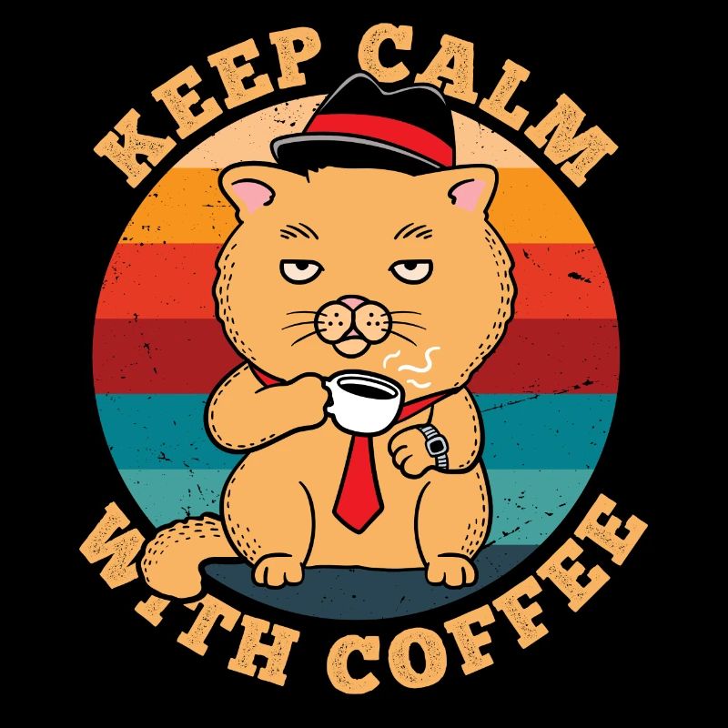 Restez calme avec le café rétro