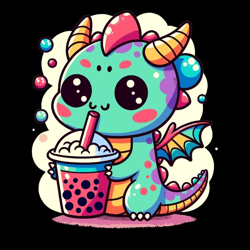 Boba Tea Dragon Kawaii