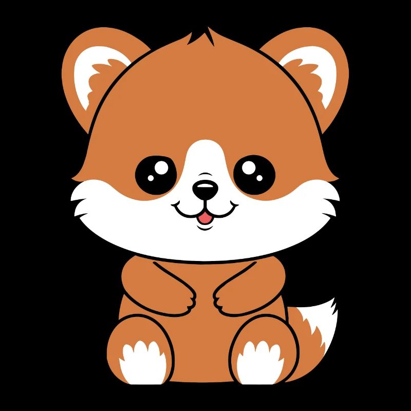 Fuchs liebt den kleinen roten Panda
