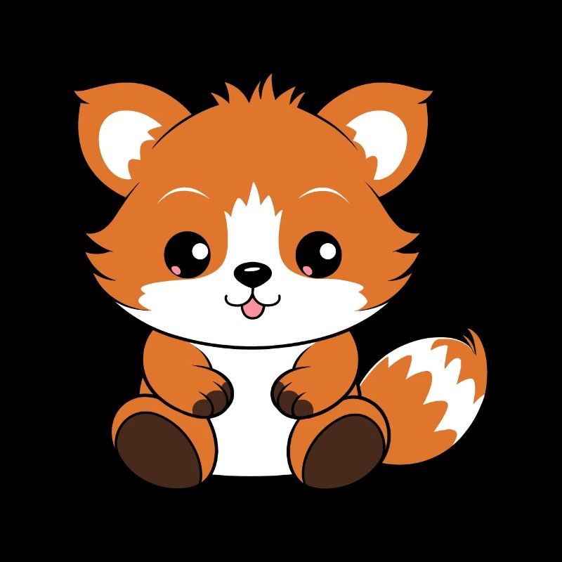 Fuchs liebt den kleinen roten Panda