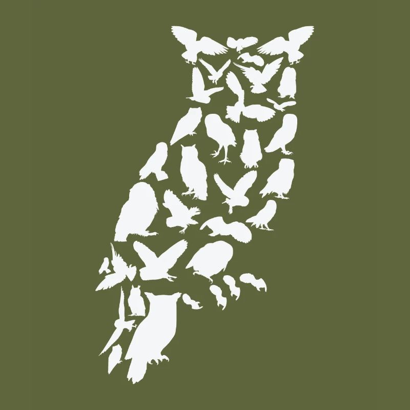 Eule Vogel Wald Wildtier Tier Eulen Scherenschnitt