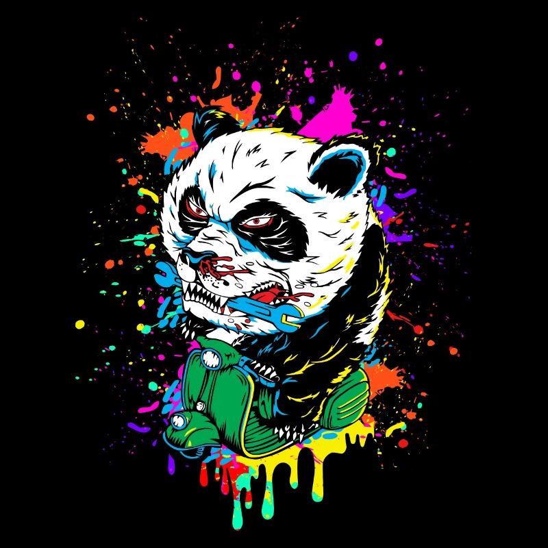 Roller fahrender Panda