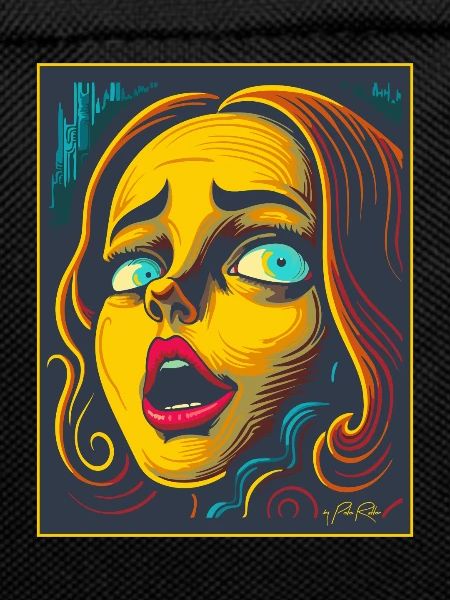 Woodcut Cartoon of Fear