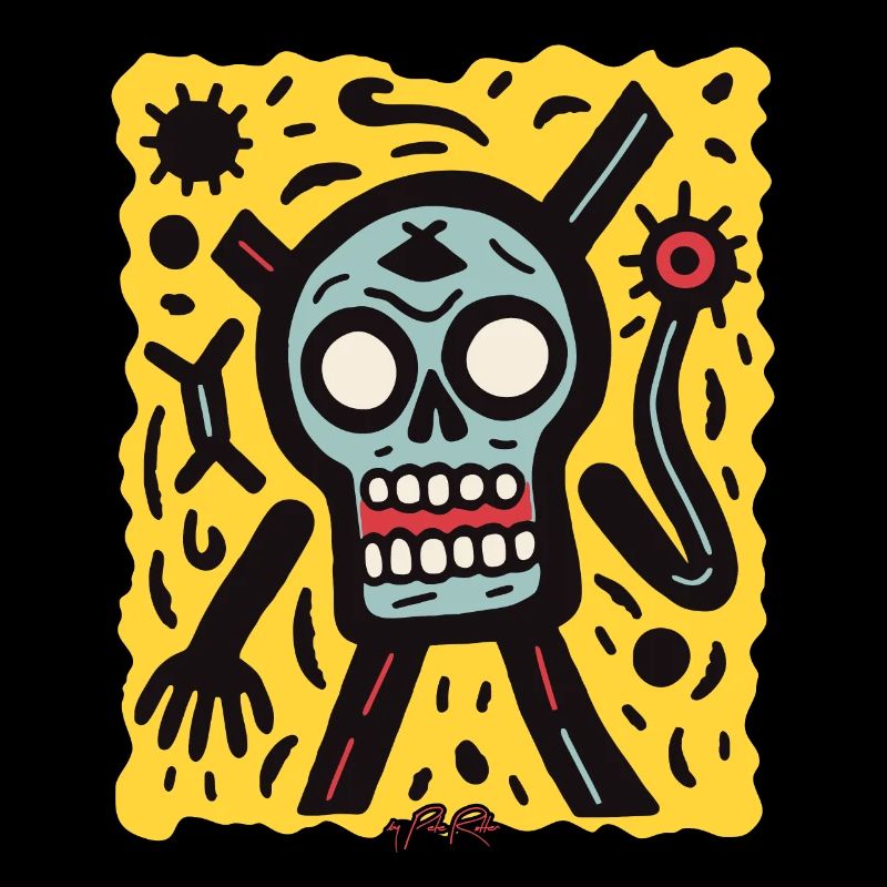 Cartoon Pop Skull: It's Awesome