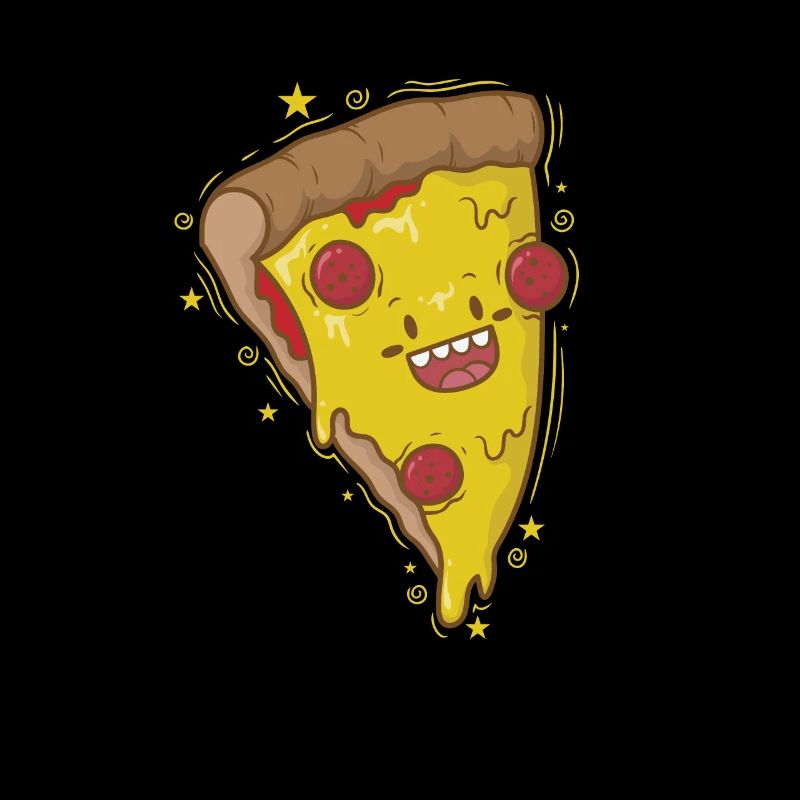Salami Pizza is happy