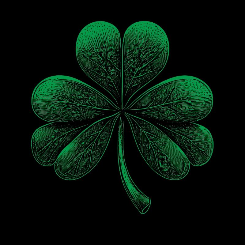 Green three-leaf clover