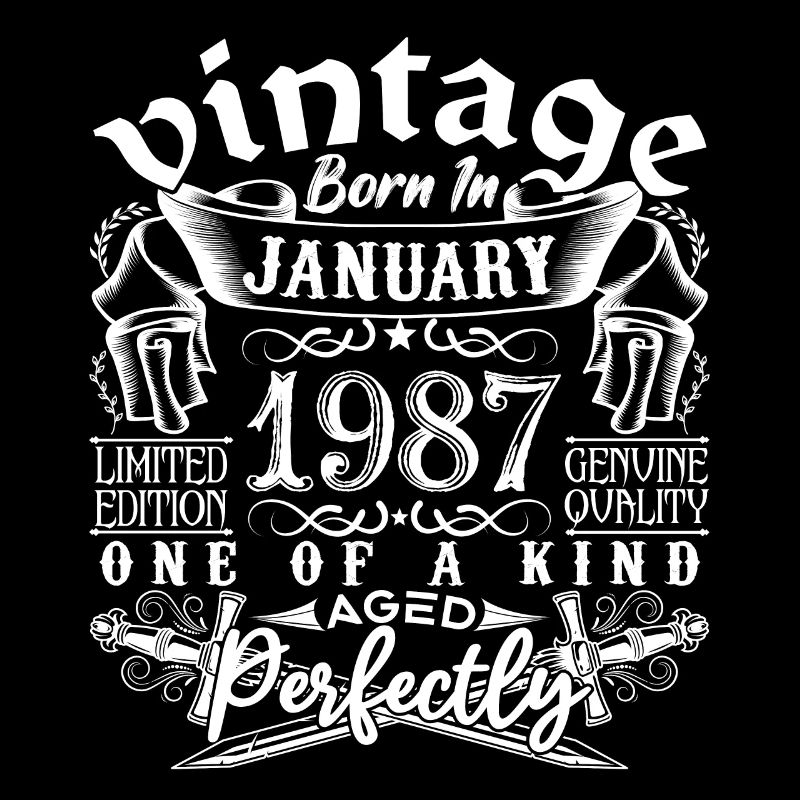 Janvier 1987 anniversaire Janvier 1987 January