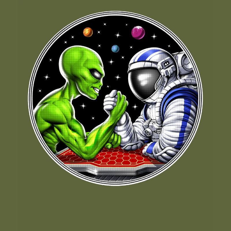 Alien Astronaut Arm Wrestling