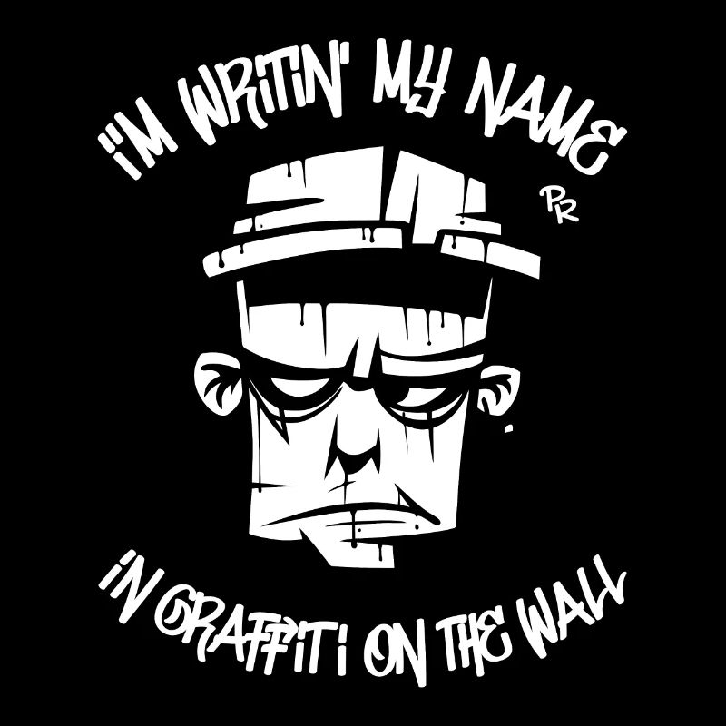 b w mon nom, tag graffiti sur le mur