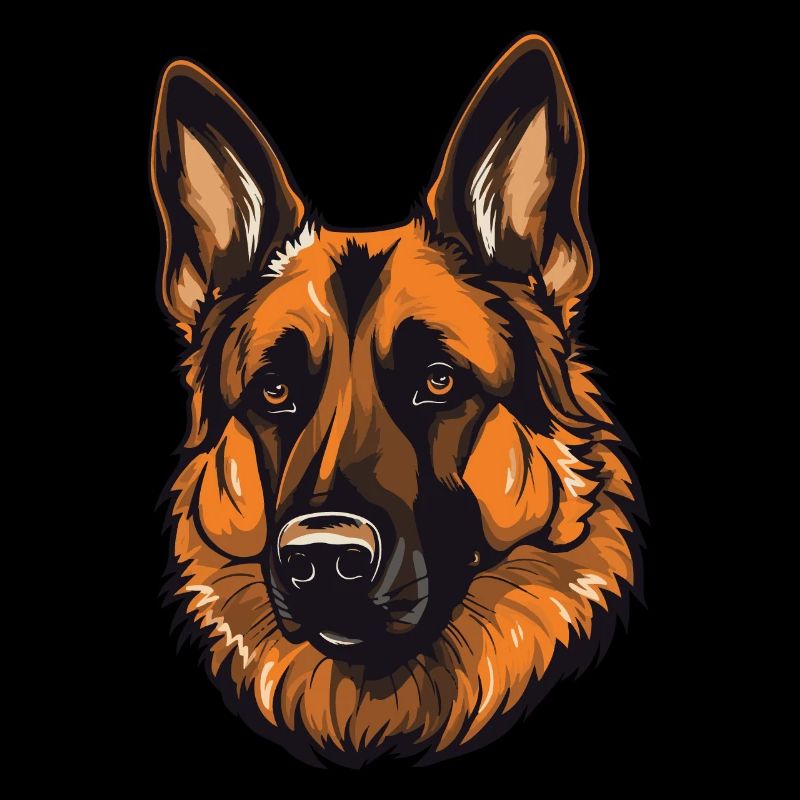 German Shepherd Dog Head