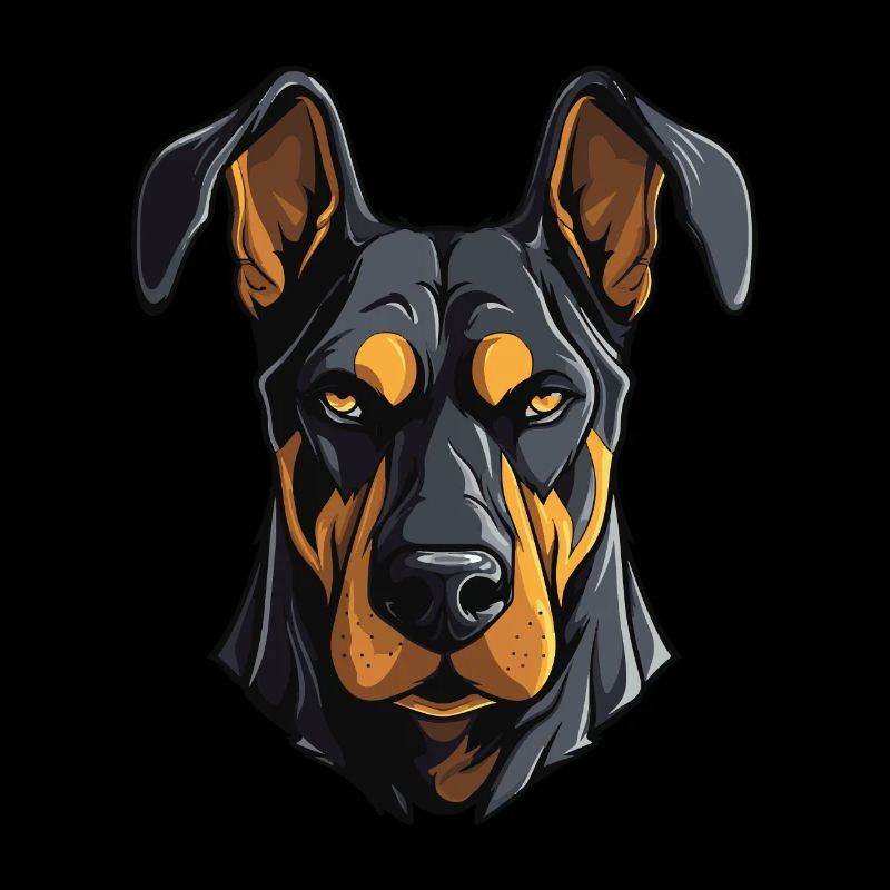 Doberman Hund Kopf