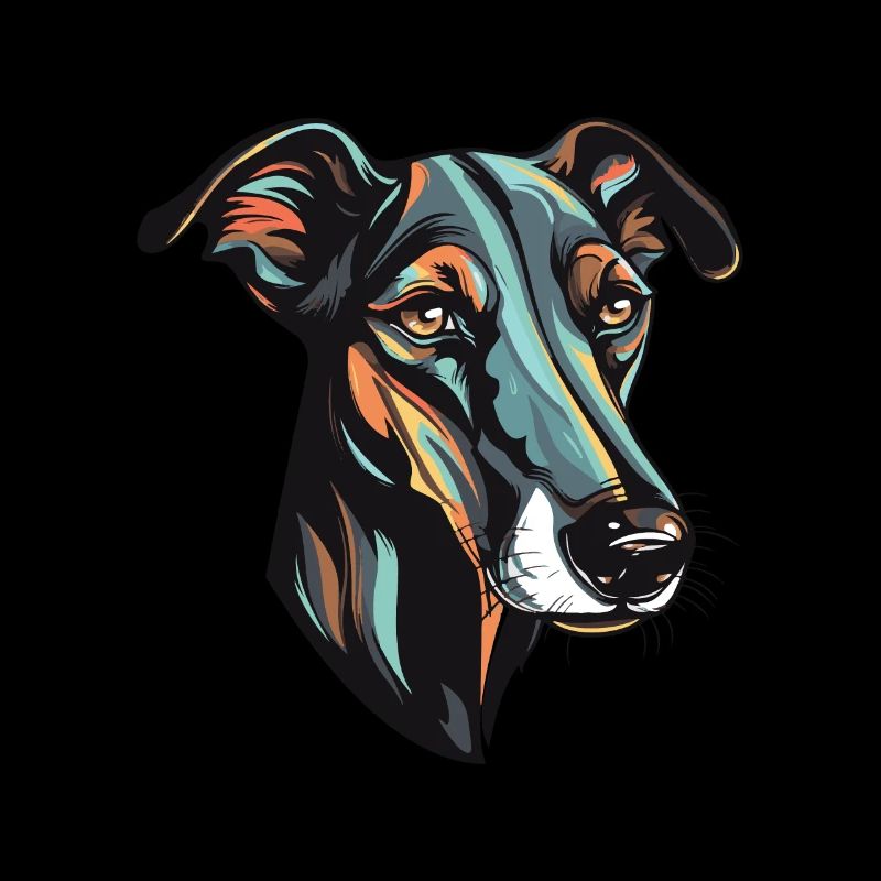 Greyhound Hund Kopf