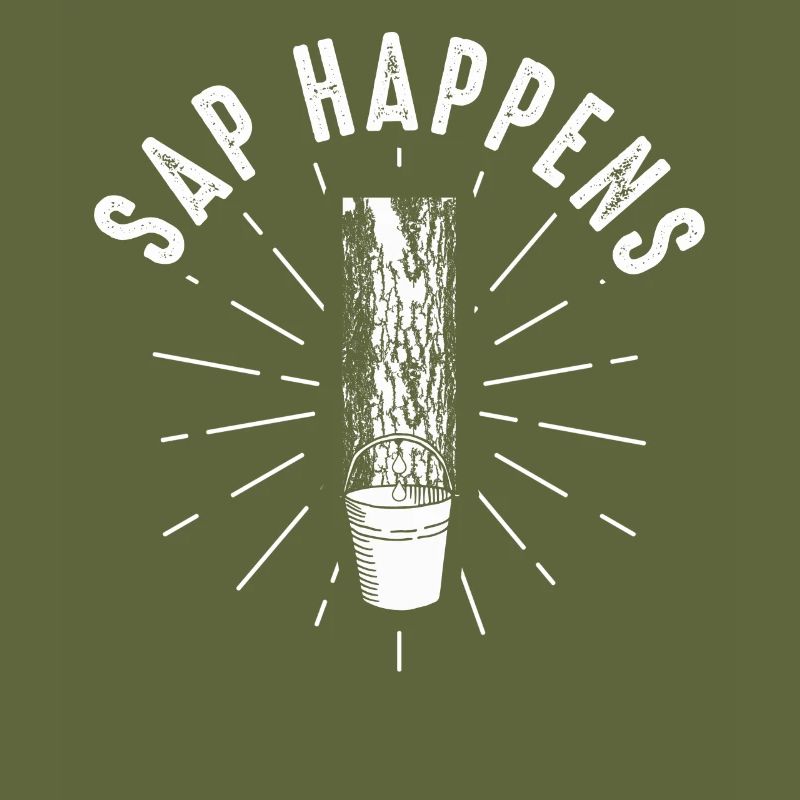 Maple Syrup Tree Tapping Funny Autumn