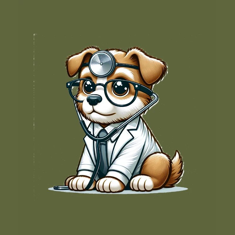 Médecin de chien mignon