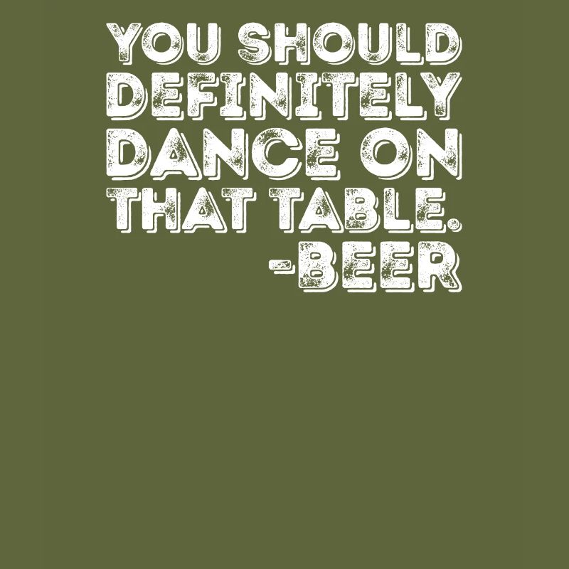 Vous devriez certainement danser sur cette table jeu de mots sur la bière