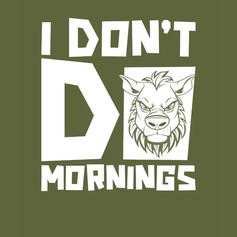 Zebra Witzig I Dont Do Mornings