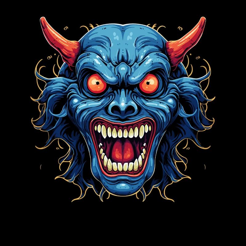 Japanischer Hannya Dämon Samurai Warrior Oni Maske