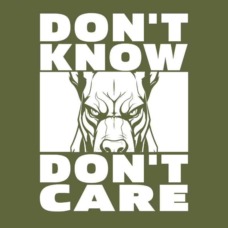 Dobermann Witzig Dont Know Dont Care