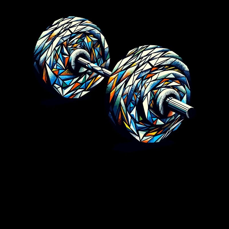 Polygon Art haltères poids haltérophilie