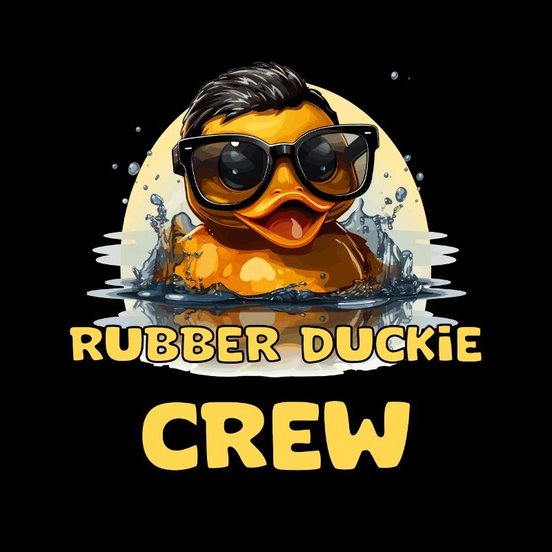 Funny rubber duck with saying