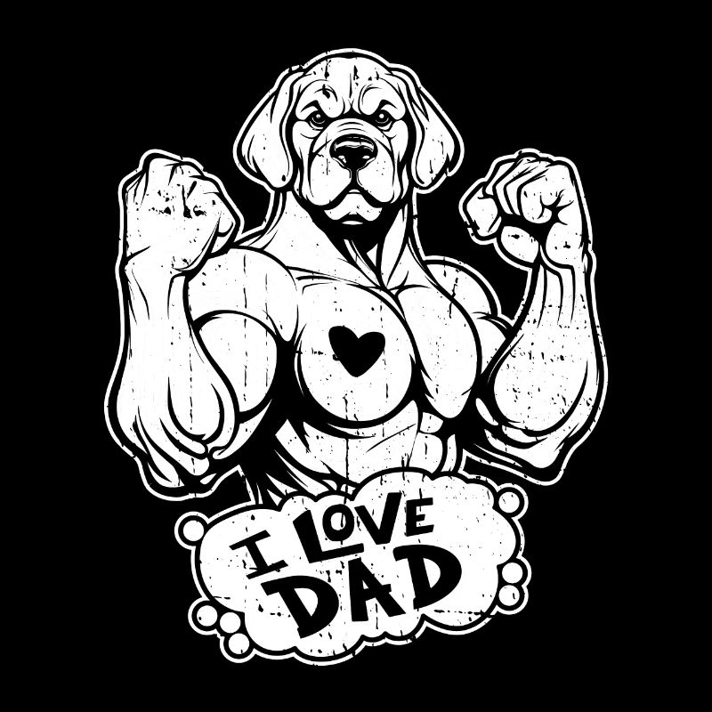 Labrador J’aime papa