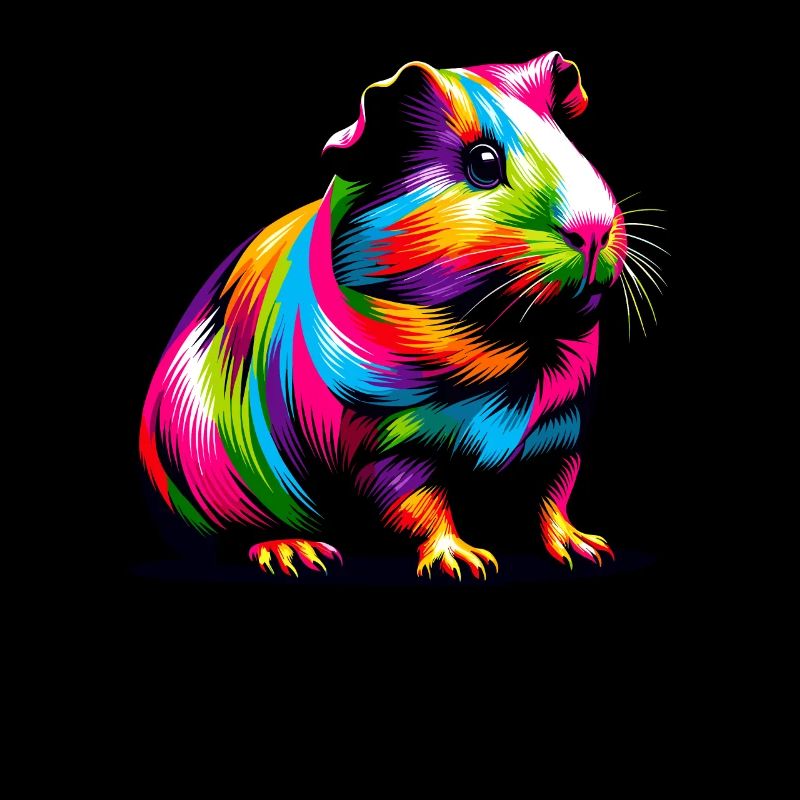 Cochon d’Inde amateur de cochon d’Inde Pop Art coloré Cochons d’Inde