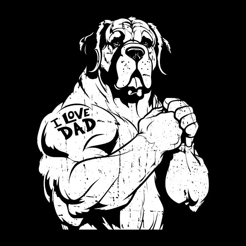 St. Bernard I Love Dad