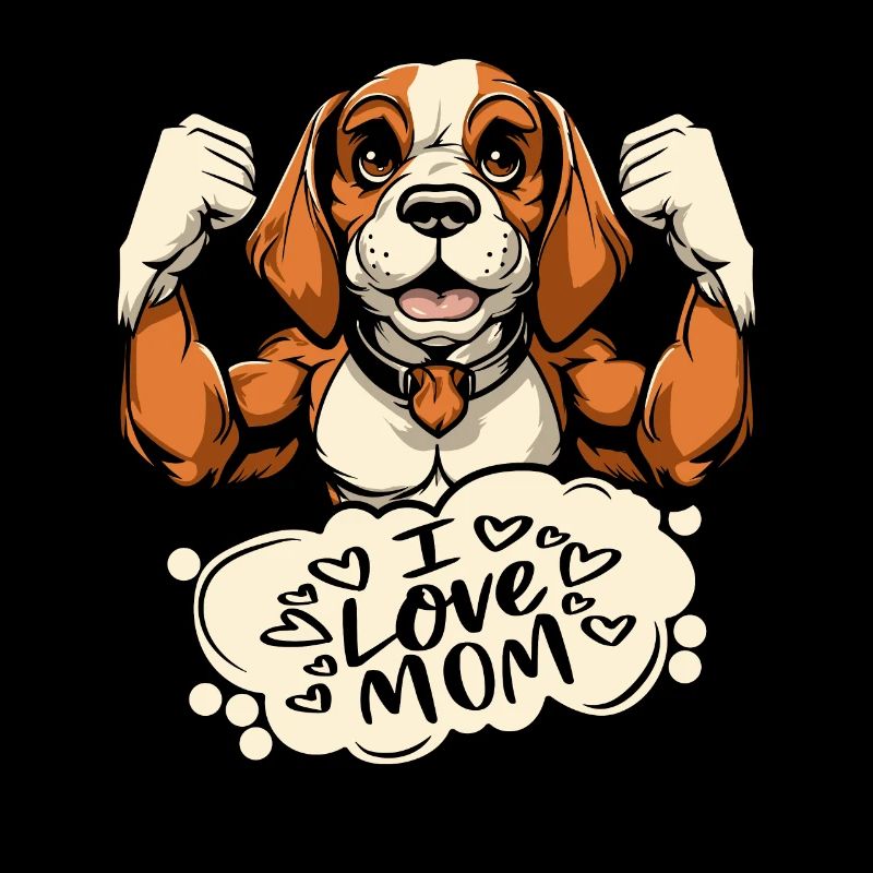 Beagle I Love Dad