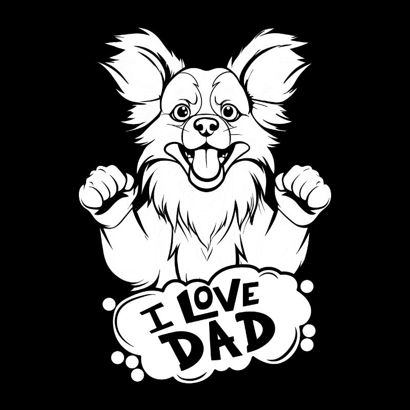 Papillon I Love Dad