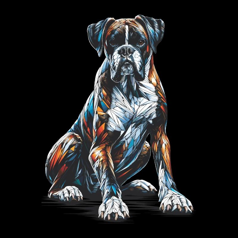 Polygon Art Boxer Dog Boxers