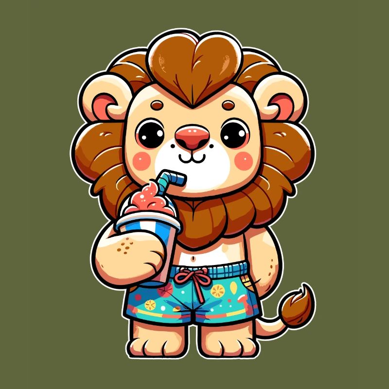 childishly designed lion