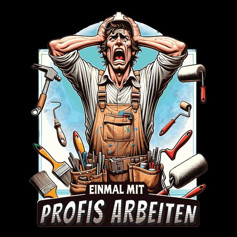 Working with professionals, funny master painter