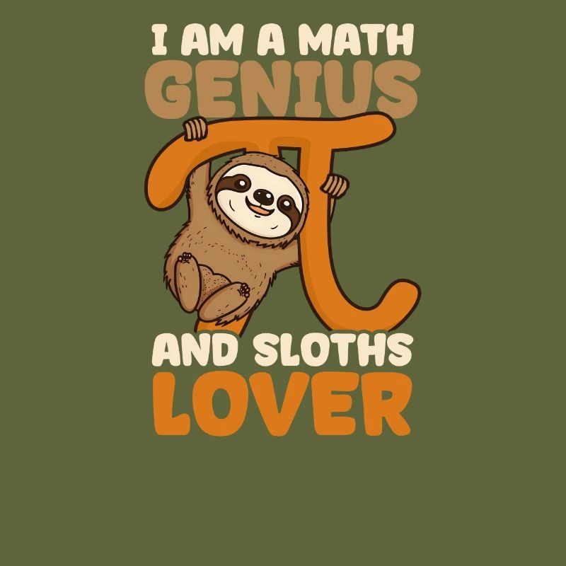 Pi Day Math Genius And Maths Lover Sloth