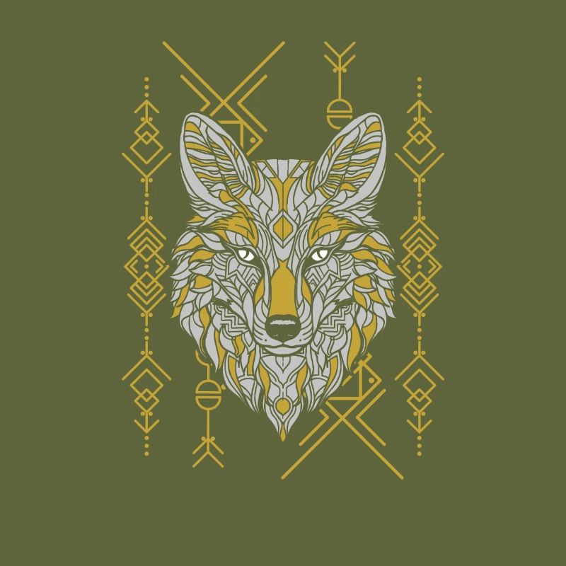 Wolf Abstract Geometric Polygon Wolf
