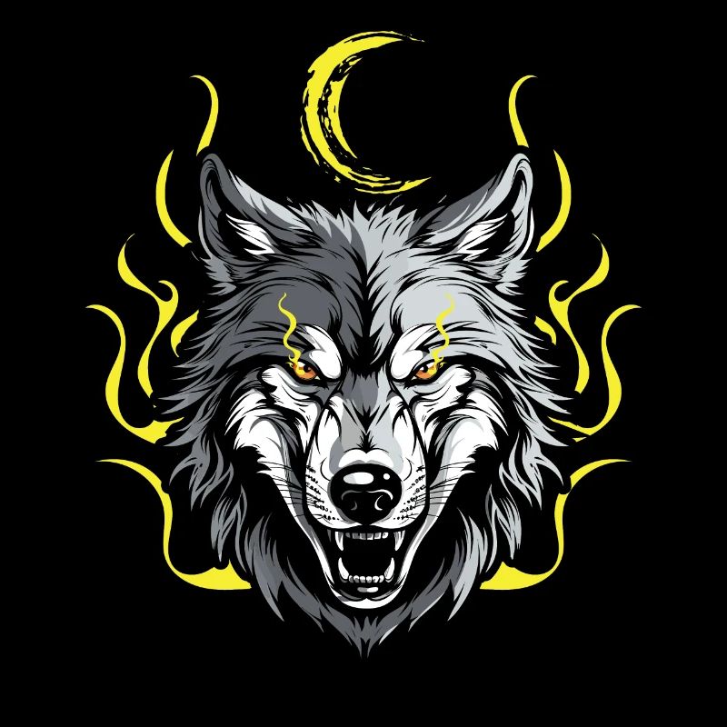 Wolf Mond Phase Lunar Wolf