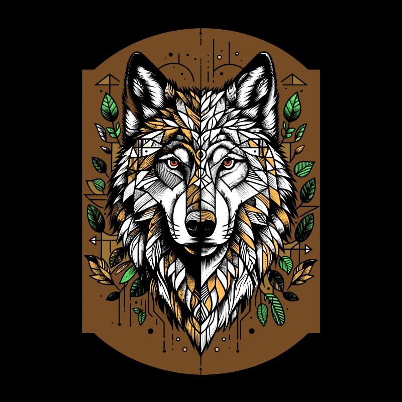 Wolf Geometric Polygon Wolf
