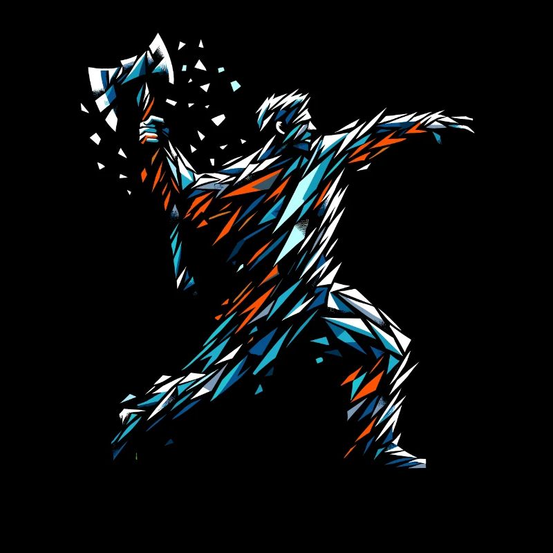 Polygon Art Axt Werfen Beil Werfer Äxte