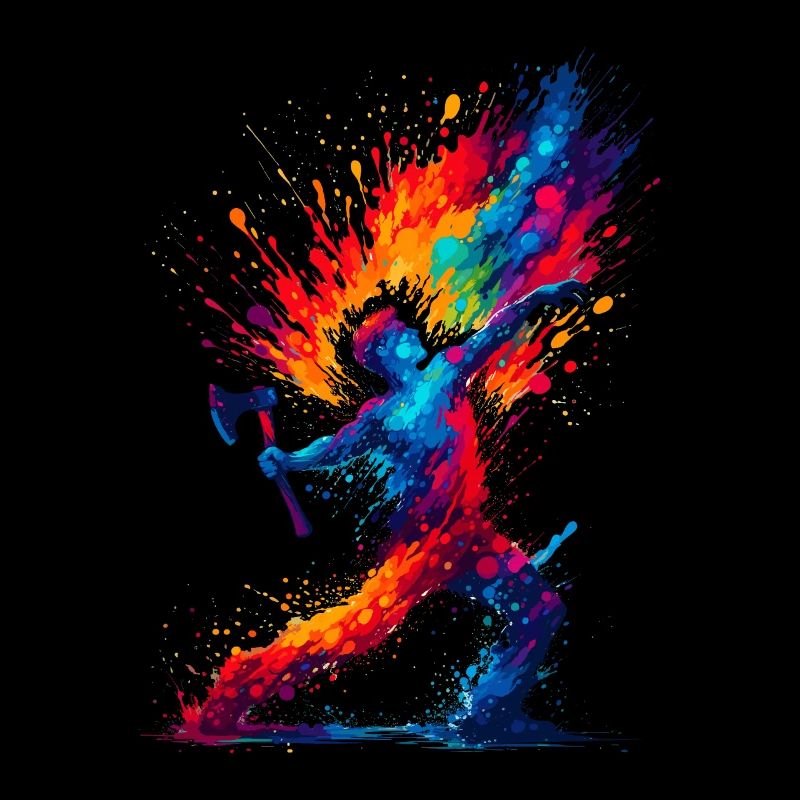 Pop Art Axe Throwing Hatchet Thrower Axes