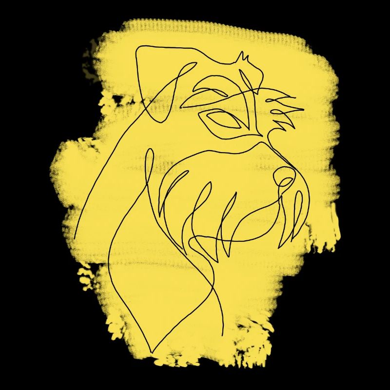 SCHNAUZER yellow one line