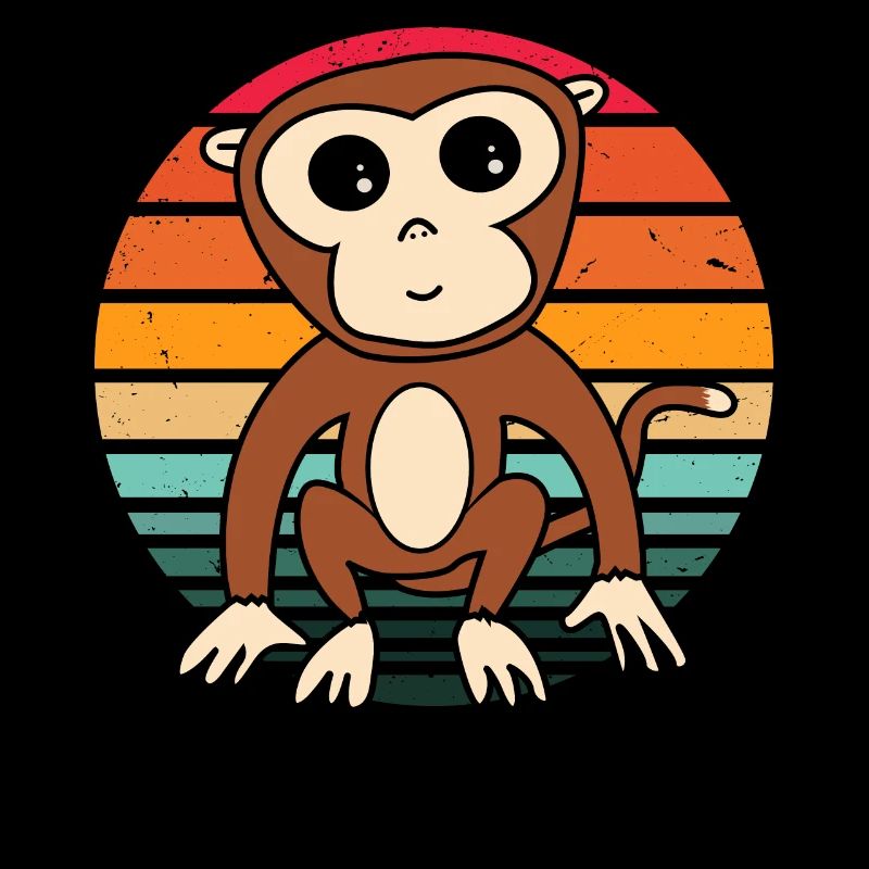 Vintage Retro Monkey