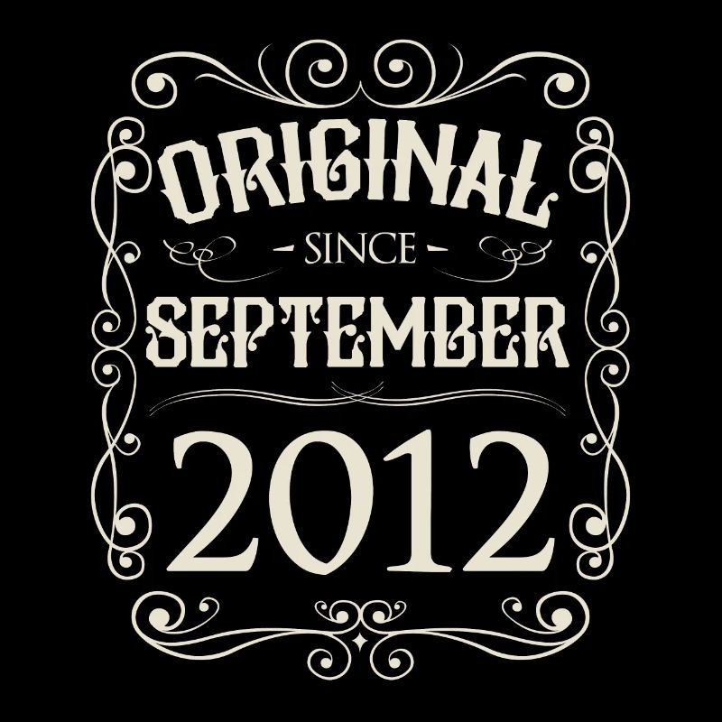 Vintage - Original since September 2012 Geburtstag