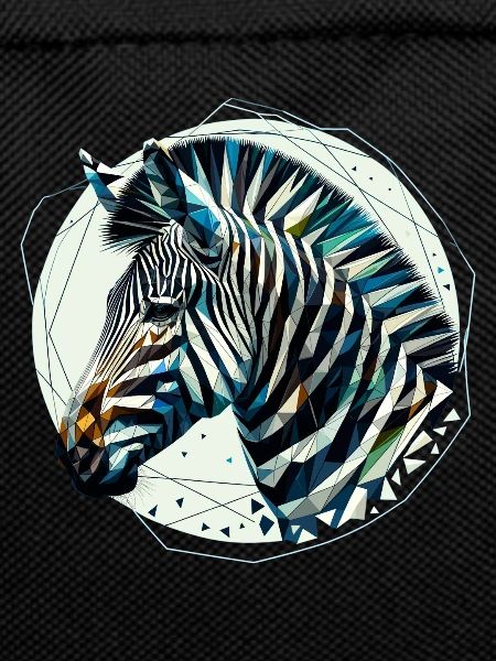 Zebra in polygon illustration